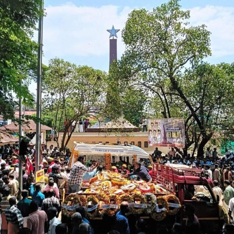 Funeral procession for Puthukudi Pushpan.