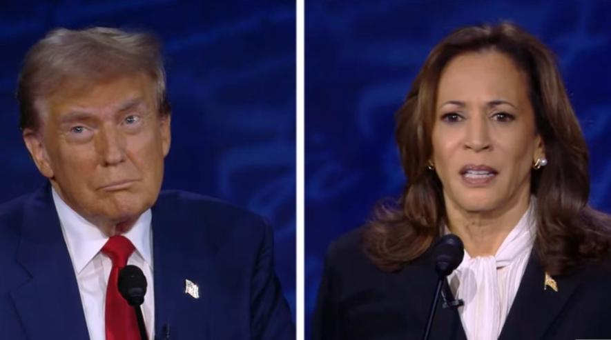 Trump and Harris spar in the second US presidential debate of the 2024 election year (Screenshot)