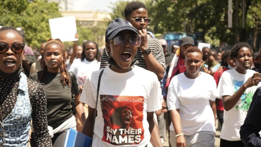 Massive protest against femicides in Nairobi, Kenya on December 10. Photo: Innocent Onyango