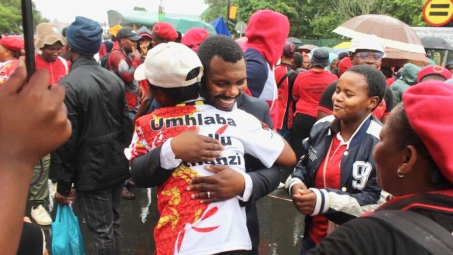 Celebrations erupt after the Pietermaritzburg High Court ruled against the eviction application in Ballito, KwaZulu-Natal. Photo: Abahlali baseMjondolo