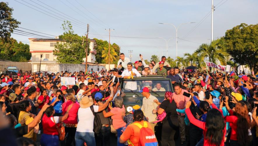 Nicolás Maduro fue recibido por miles de personas en la ciudad de Maturín. Foto: Nicolás Maduro/ X