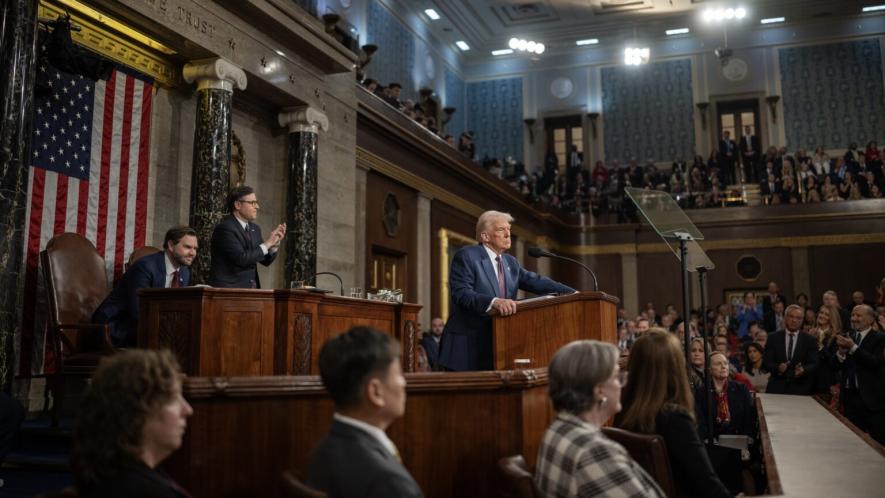 US President Donald Trump speaking at the State of the Union in March 2025. Photo: POTUS / X