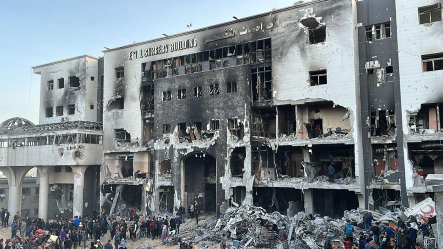 Al Shifa Hospital after a two-week Israeli siege, April 2024. Photo: WHO via X