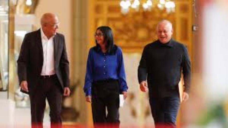 Jorge Rodríguez, Delcy Rodríguez, and Diosdado Cabello. Photo: PSUV